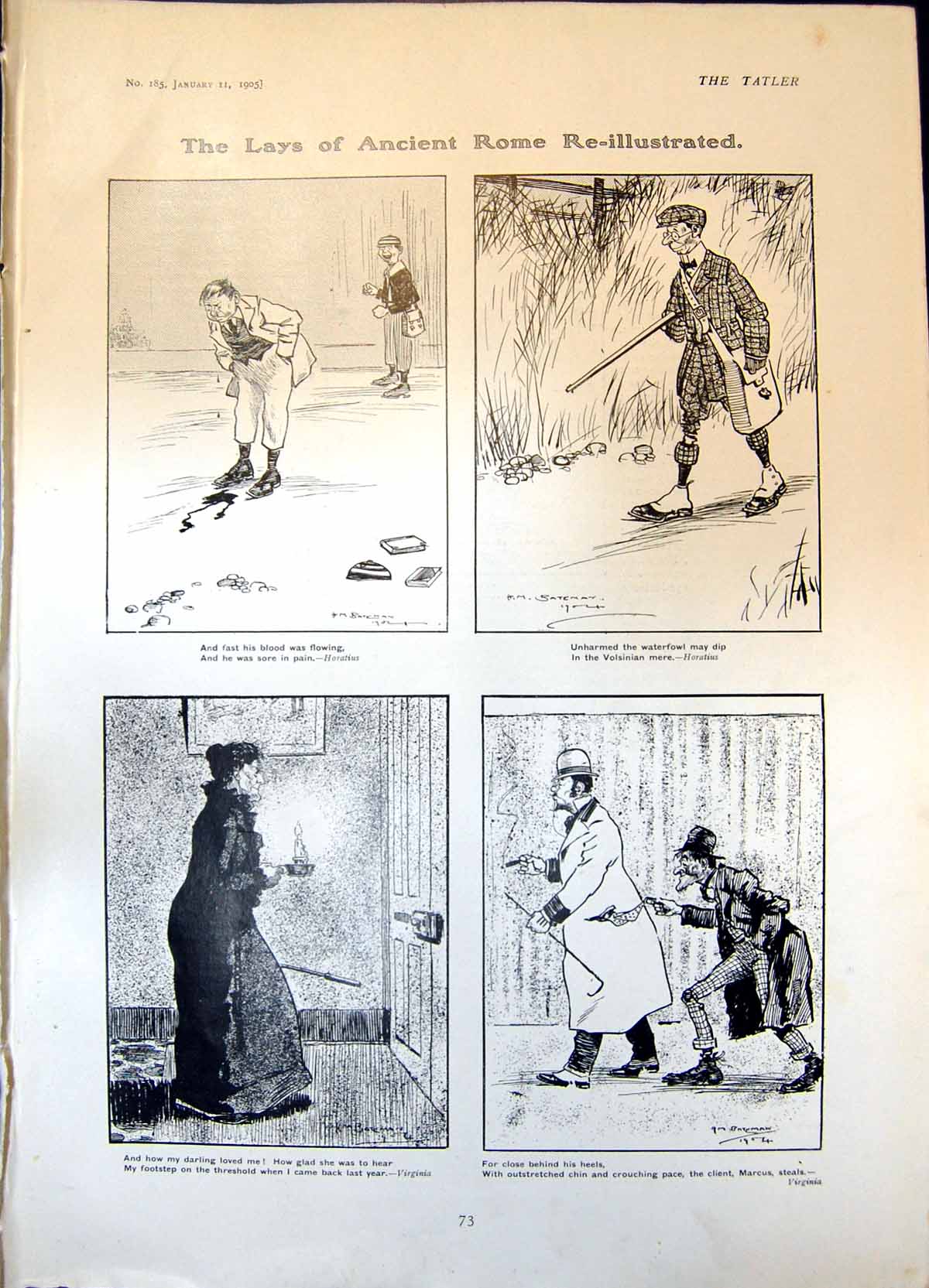 Old Lays Ancient Rome Re Illustrated Run Viscount Galways Hounds 1905 20th