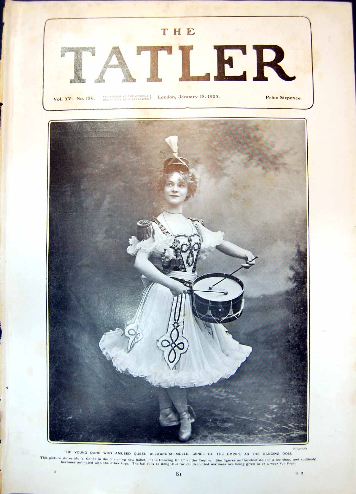 Old Mdlle Genee Dane Ballet Dancing Doll Empire Queen Alexandra 1905 20th