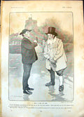 Antique Print Not Bit Use Tom Browne Farmer Vicar Clever Paper Cutting 1905