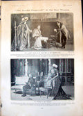 Antique Old Print Scarlet Pimpernel New Theatre Wolseley Car Built Queen 1905