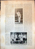 Antique Print Cambridge University Wanderers Hockey Marquetry Cabinet 1905 20th