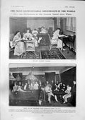 Old Print Performers Lyceum Wait Lady Artistes Tea Room Men Snooker 1905 20th