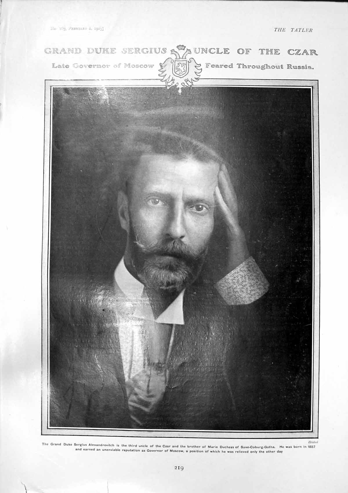 Old Duke Sergius Governor Moscow Scarlet Pimpernel Marie Shields 1905 20th