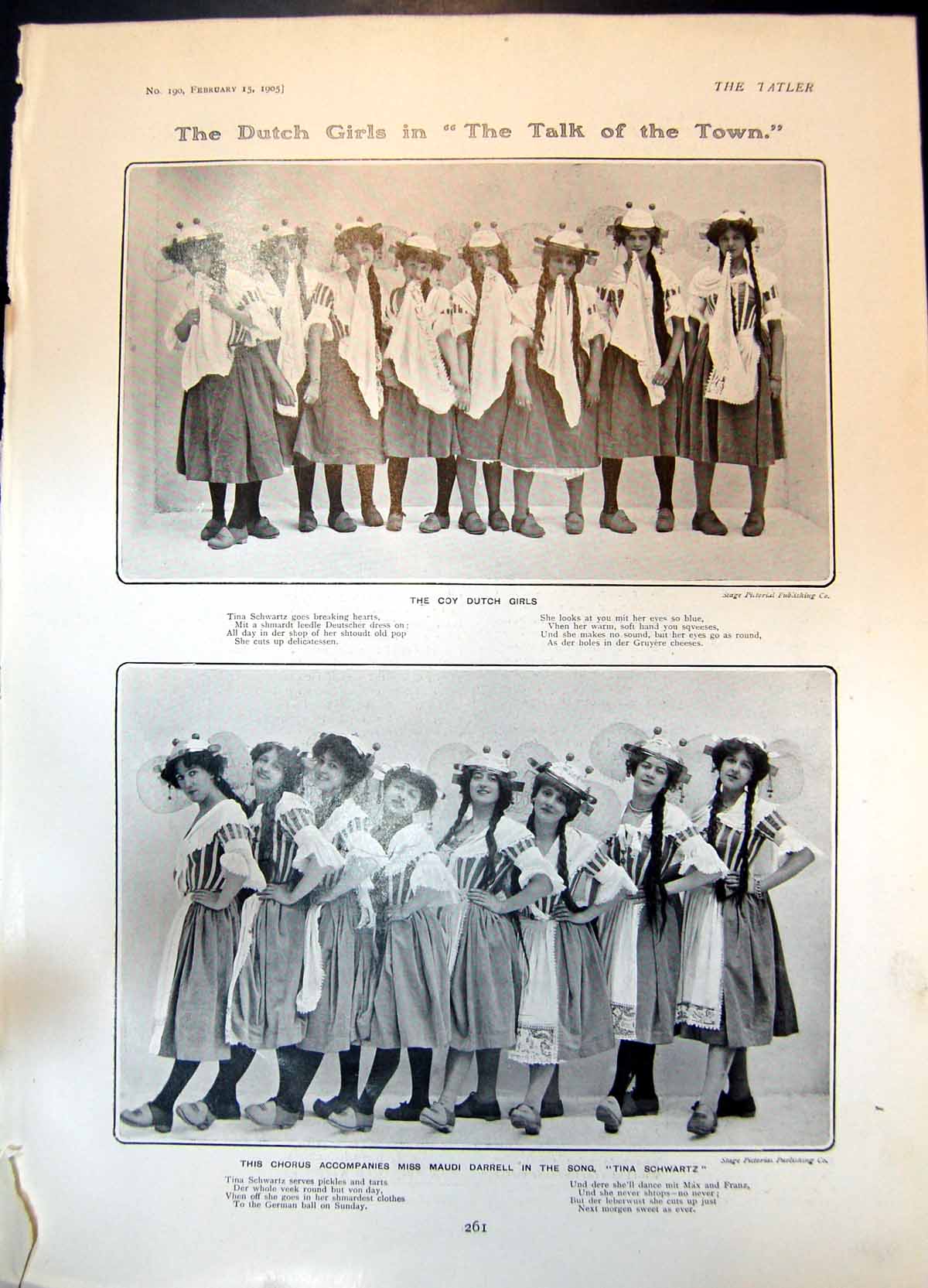 Old Dutch Girls Talk Town Chorus Maudi Darrell Song Tina Schwartz 190 20th