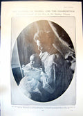 Old Print Empress Russia Czarewitch Baby Alexis Group Heifers Sunset 1905 20th