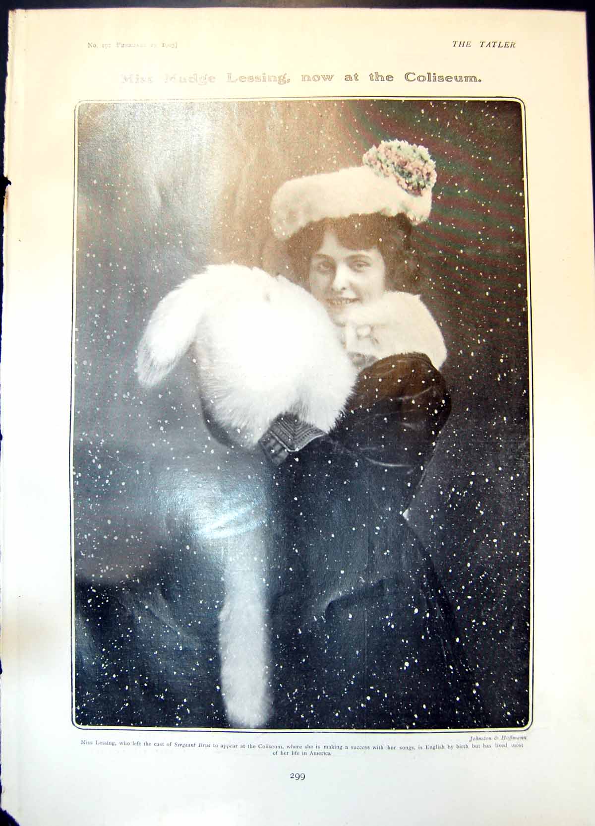Old Madge Lessing Coliseum Finger Fate Walsingham Club Burlesque 1905 20th