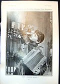 Old Musician London Street Wandering Minstrel Illustrated Chestnut 19 20th