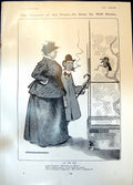 Antique Print Humour Will Owen Zoo Prince Oscar Sweden Norway LeopDuke1905 20th