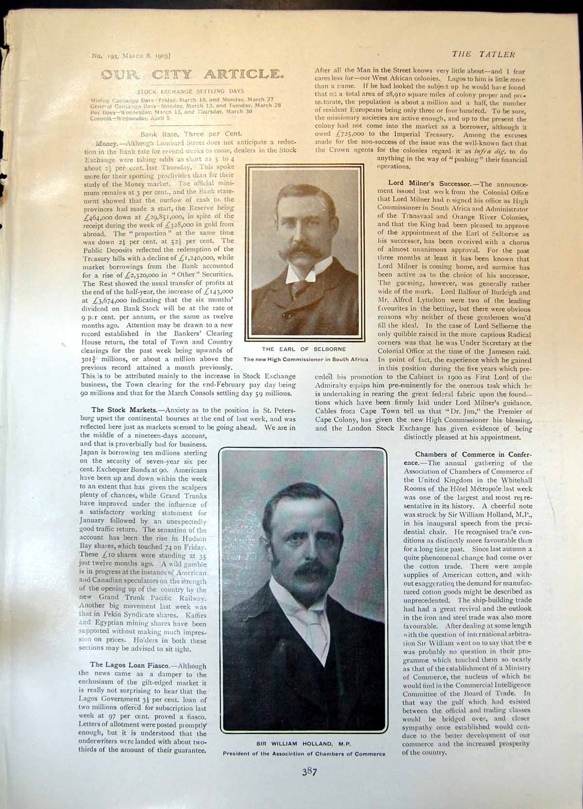 Old Earl Selborne Sir William Holland Mp Mr S Mure Fergusson Golf 190 20th