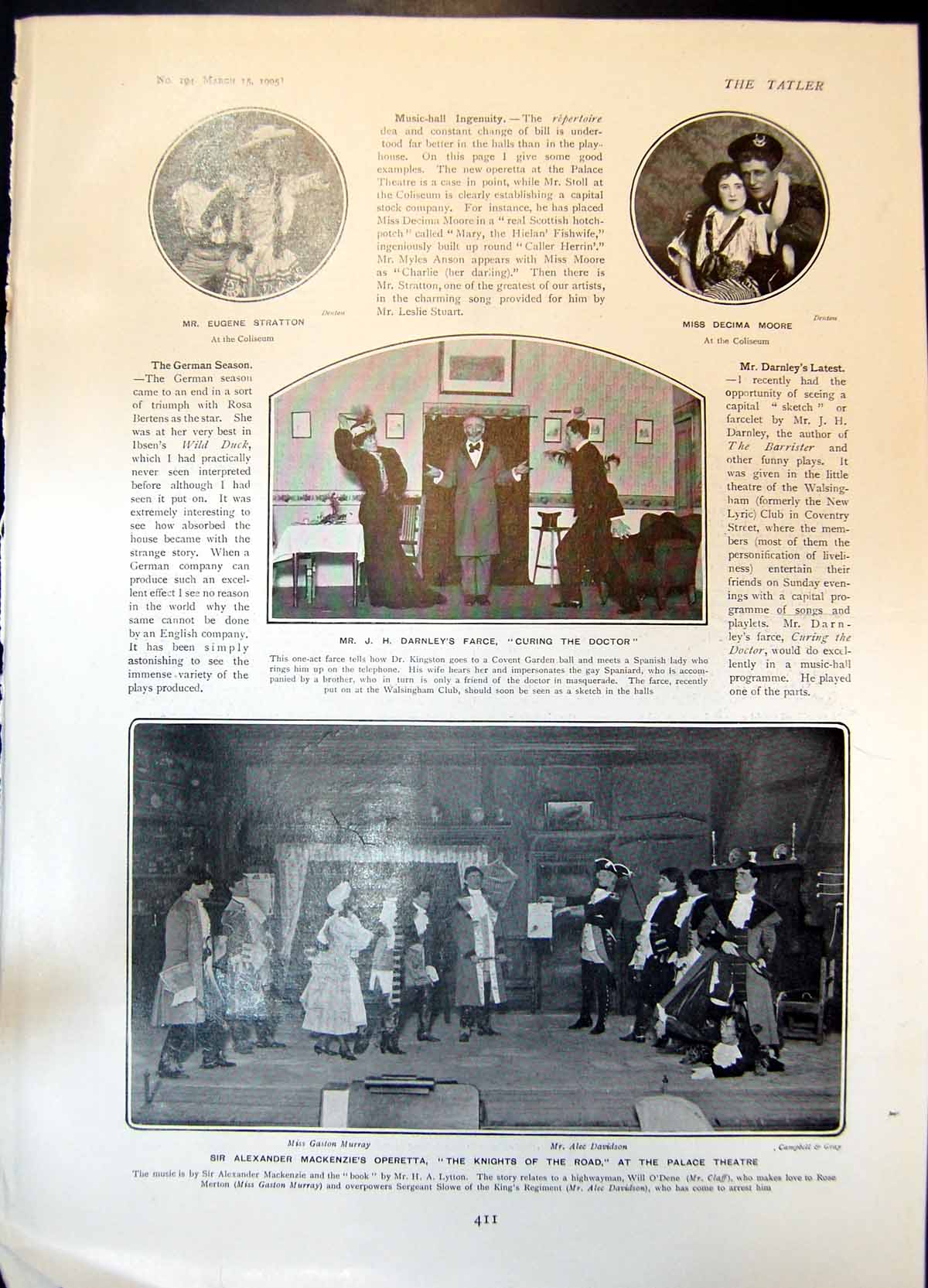 Old Curing Doctor Darnleys Farce Knights Road A Mackenzie Operetta 19 20th