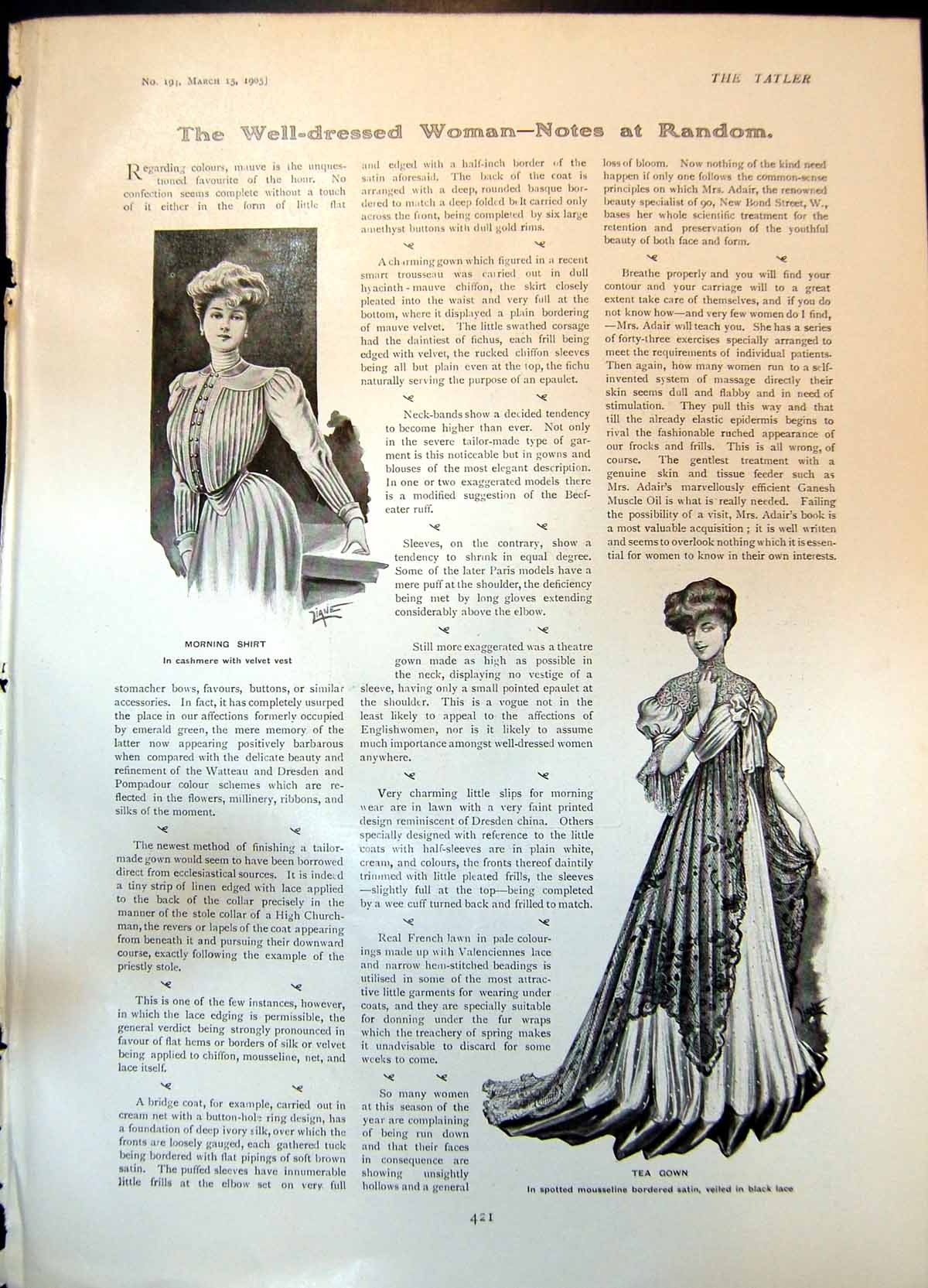 Old Morning Shirt Tea Gown Sir Edward Grey Mp N Eastern Railway Co 19 20th