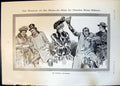 Antique Print Humour Charles Gibson Football Enthusiast Postal Puzzles 1905