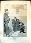 Antique Print Humour Tom Browne Heard Club Man Doctor Lady Edmonstone 1905 20th