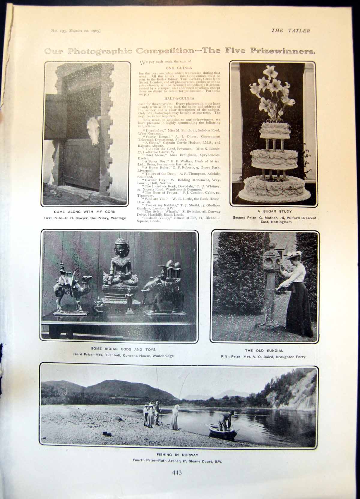 Antique Print Fishing Norway Sundial Indian Gods Officers Royal Dragoons 19