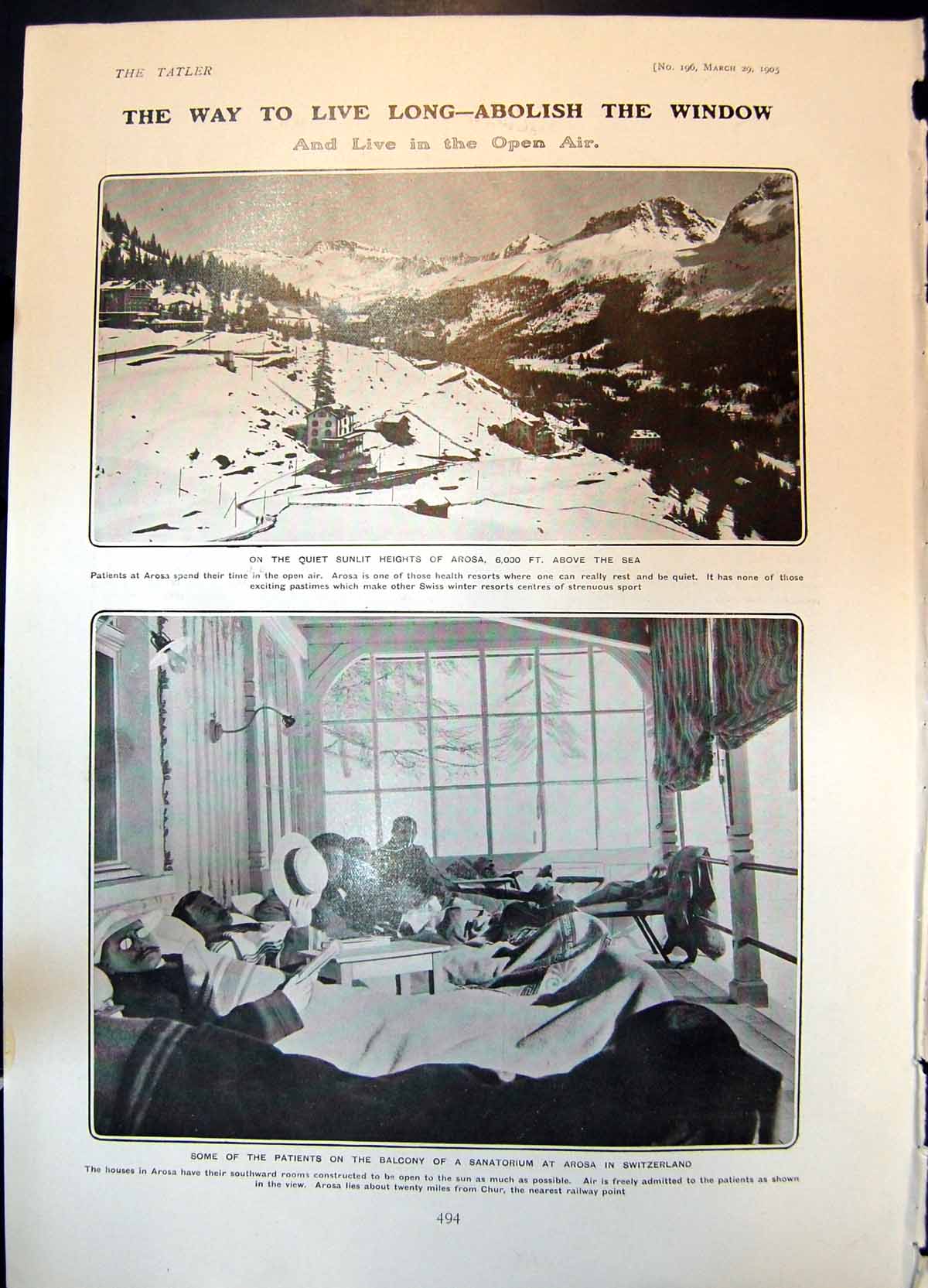 Old Live Long Open Air Arosa Switzerland Moiffa Winner Grand Nat 1905 20th