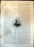 Old Print Samuel Hope Morley Governor Bank England Alfred Baldwin Mp 1905 20th