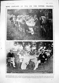 Antique Print King Edward Tea Thames Margaret Halstan Hartmann Morgan 1905 20th
