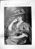 Antique Old Print Violet Vanbrugh Walls Jericho W Evans Oxford Cricketer 1905