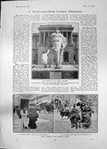 Antique Print Carving Elephant Delhi Streets Paris A Maclaren Batsman 1905 20th
