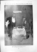 Old Print Humour W Owen Customer Waiter Steak Cricketing Mems Stumped1905 20th