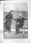 Antique Print Humour Starr Wood Girl Dad Boat Regular Visitor D Buxton 1905