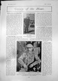 Old Print King Edward Sgt Comber Surrey Marriage Queens Maids Honour 1905 20th
