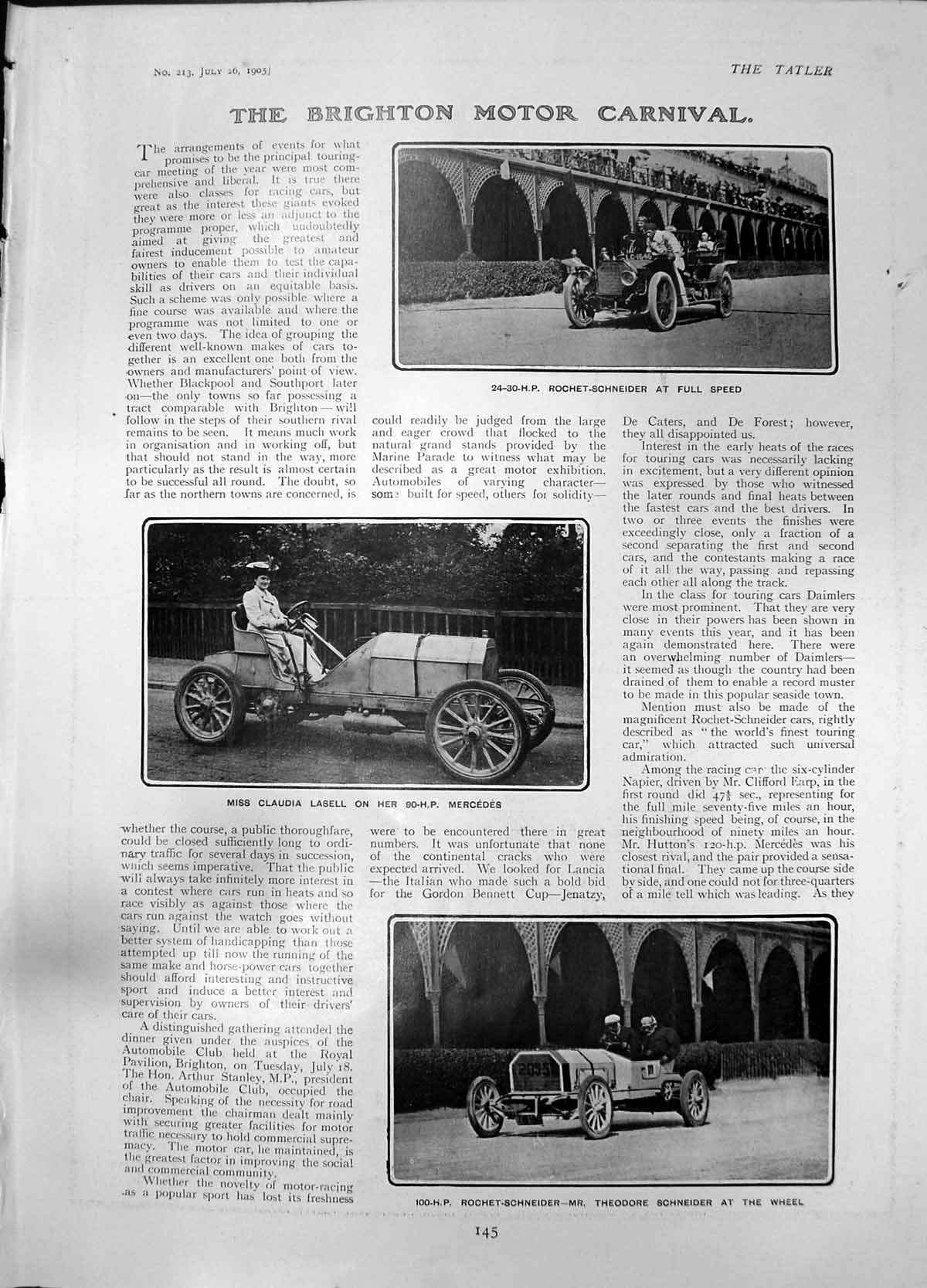 Old Brighton Motor Carnival Garden Party Claudia Lasell Mercedes 1905 20th
