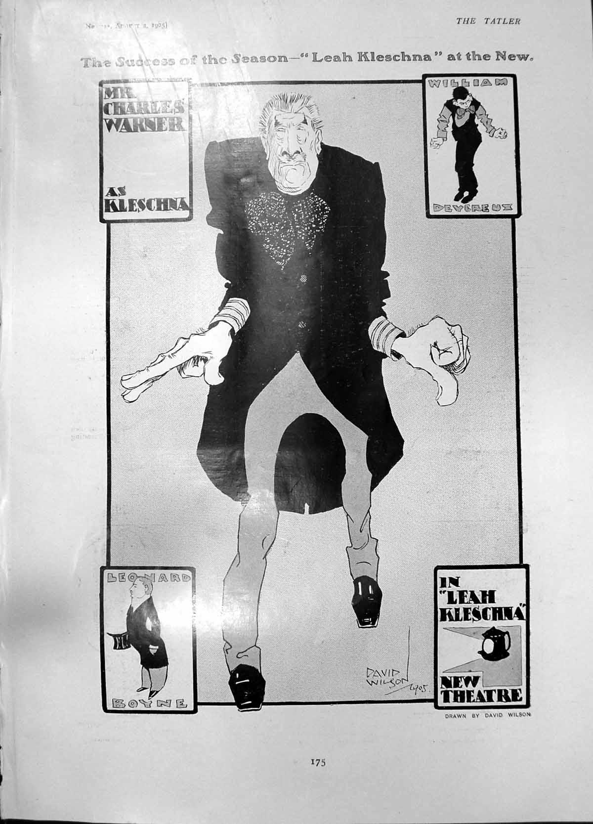 Old Print Leah Kleschna Charles Warner Eileen Douglas Alice Crawford 1905 20th