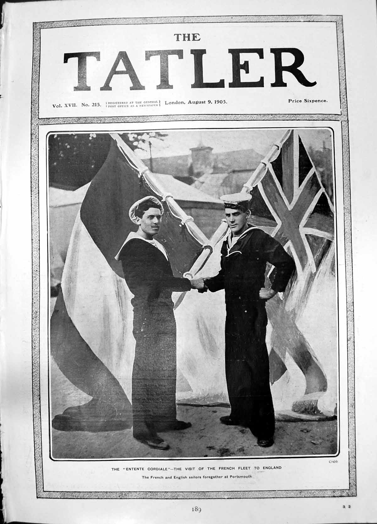 Old Visit French Fleet England Entente Cordiale Sailors Portsmouth 19 20th