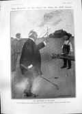 Antique Old Print Humour Will Owen Lord Bishop Caddie Sneezed Putting 1905 20th