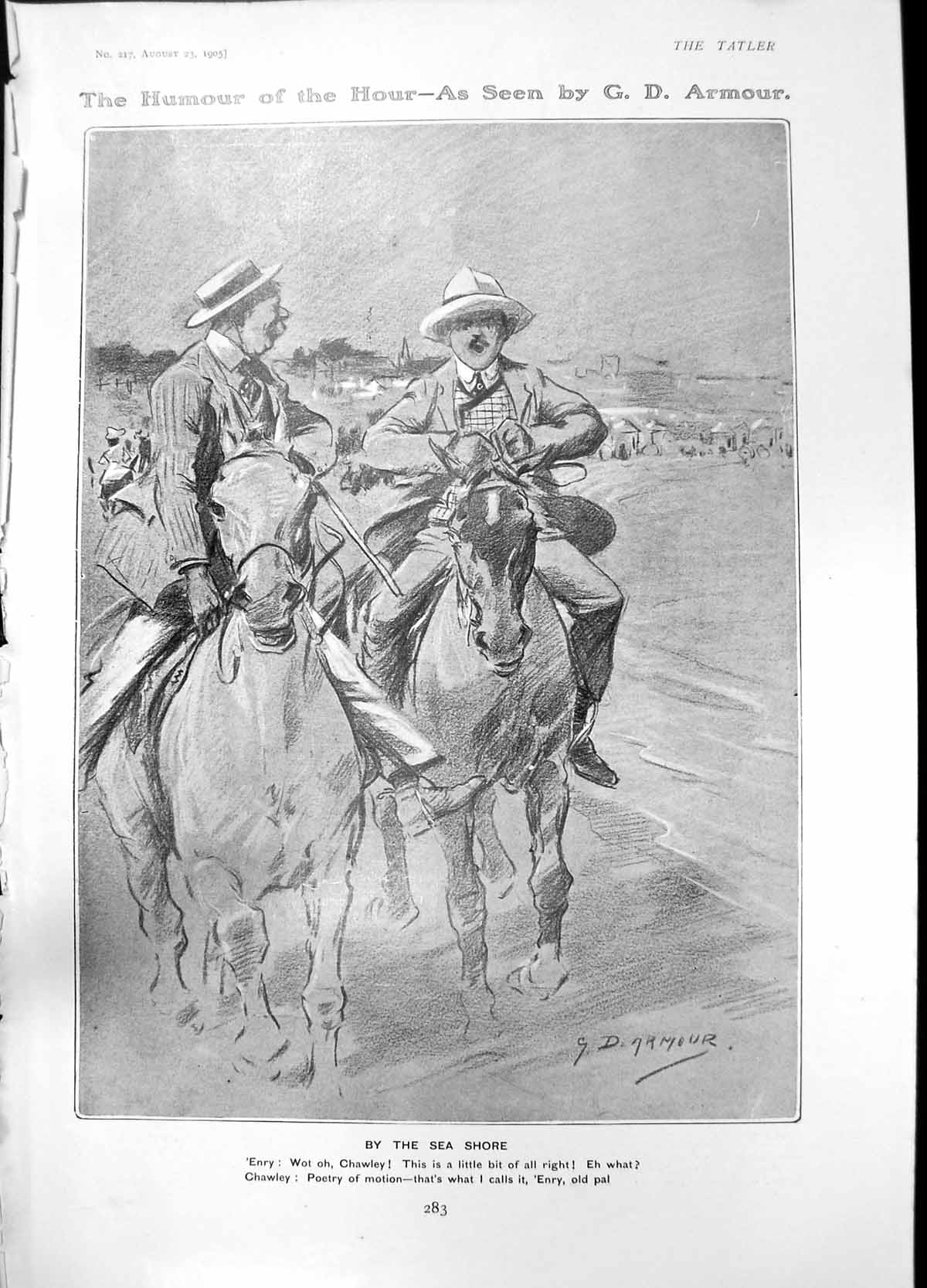 Old Humour G Armour By Sea Shore Don De Bourbon Mrs Harry Bourke1905 20th