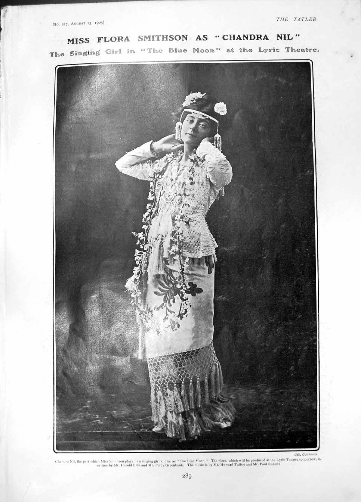 Old Flora Smithson Chandra Nil Blue Moon Lucky Miss Dean Acacia 1905 20th