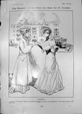 Antique Print Humour E Lander Overheard Cricketing Mems Drawing Stumps 1905
