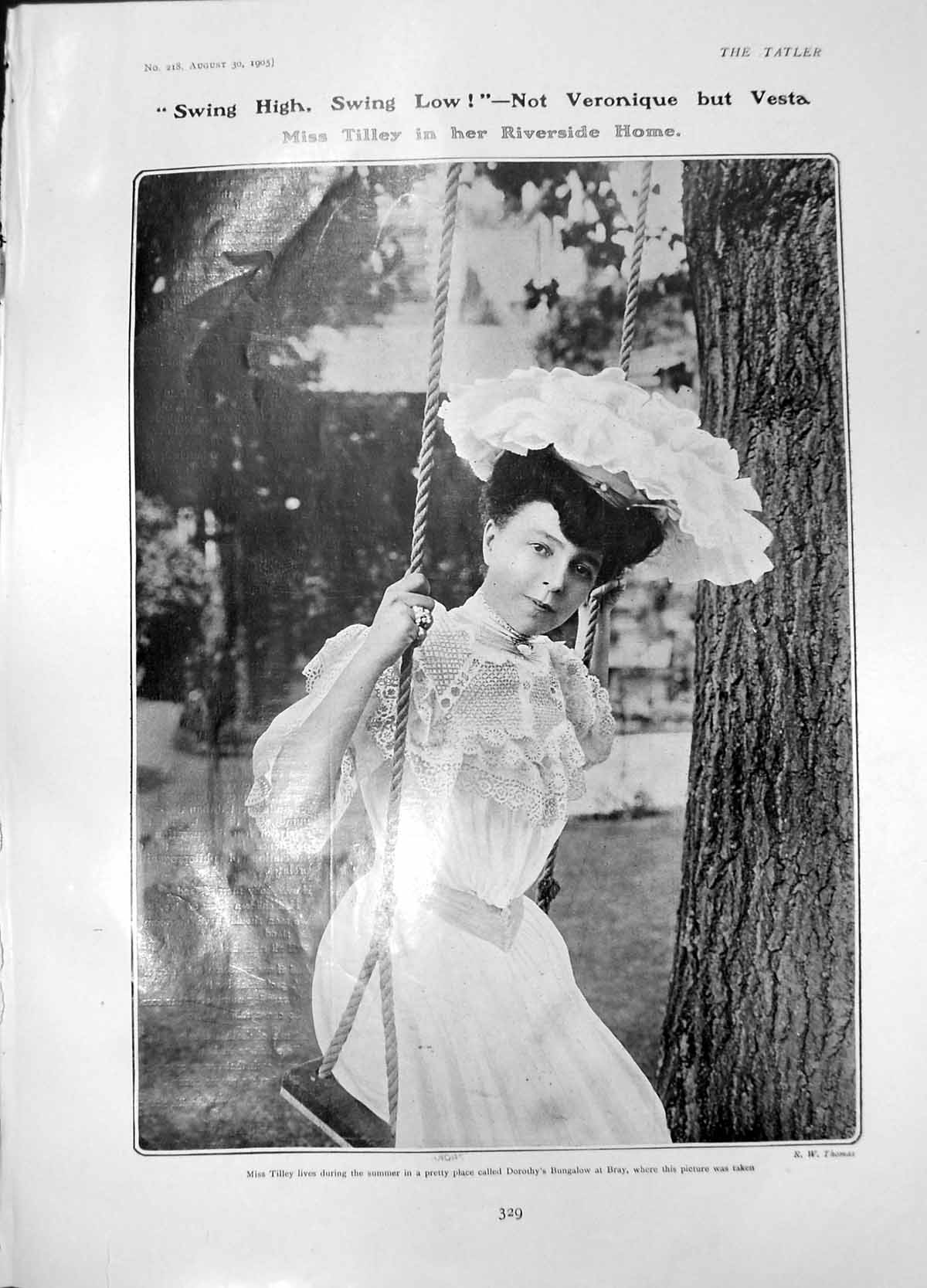 Antique Old Print Miss Tilley Home Margaret Enid Daughter Bernard Cuddon 1905