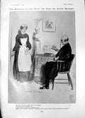Antique Old Print Humour Lewis Baumer Vicar Maid Jane Brother Kitchen 1905 20th