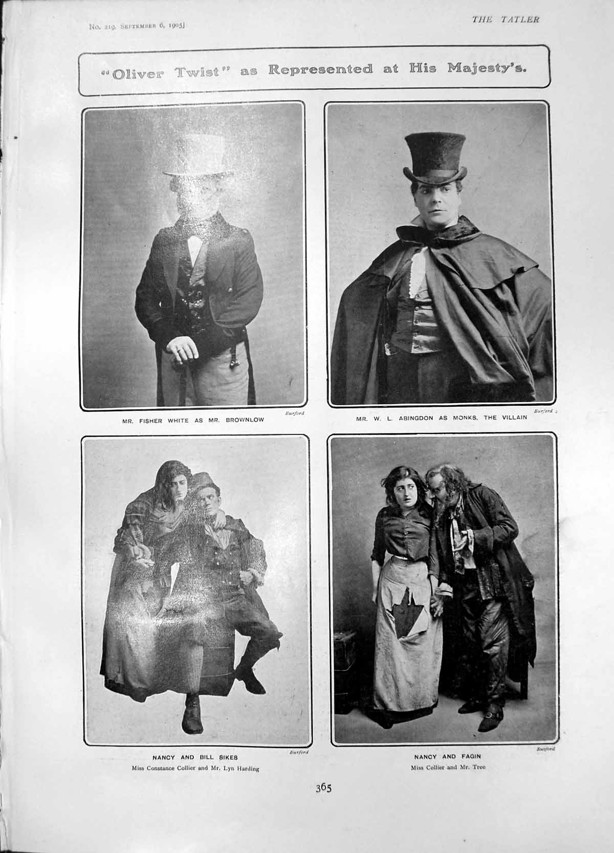 Old Oliver Twist Fisher Whoite Constance Collier Albert Spalding 1905 20th