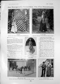 Old Print Sporting Dogs Sambo Stucco Lady In Wood Good-Bye Girl Doll 1905 20th