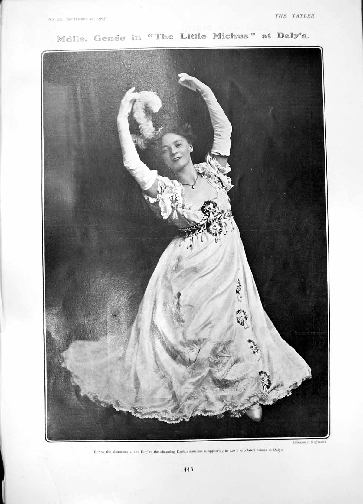 Old Mdlle Genee Little Michus Are Prodigies Played Out Notice Dalys