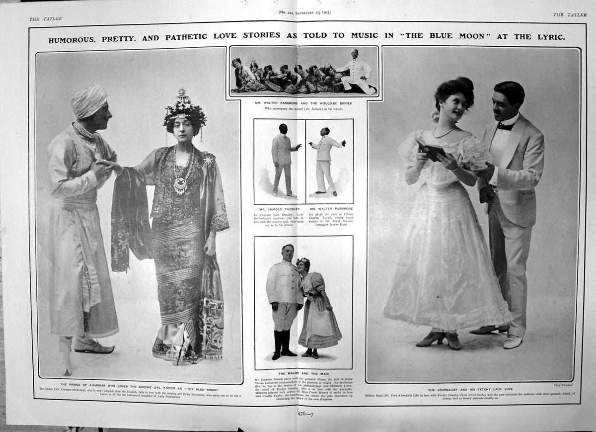 Old Love Stories Music Blue Moon Lyric Mr Edouin Walter Passmore 1905 20th
