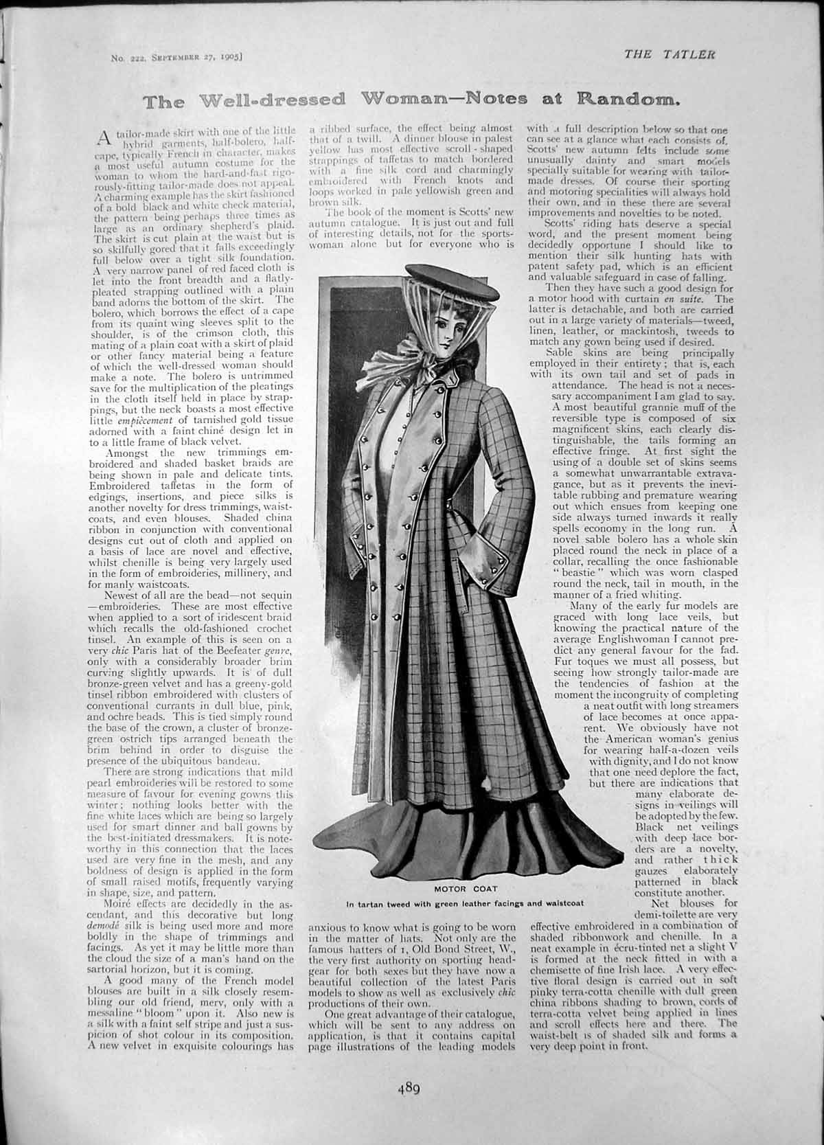 Old Motor Coat Durandal Non Skid Band President Loubet Gen Brugere190 20th