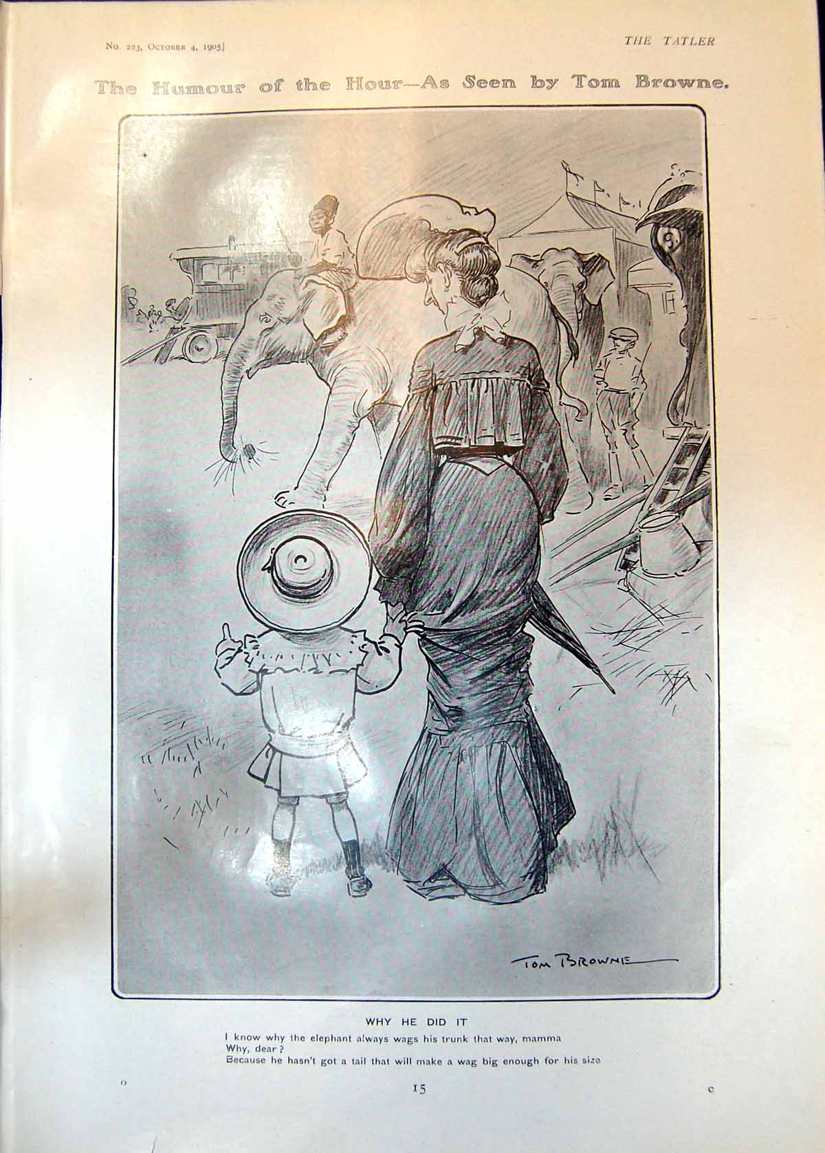 Old Why He Did It Tom Browne Elephant Chestnut Tree Treasures Deep 19 Victorian