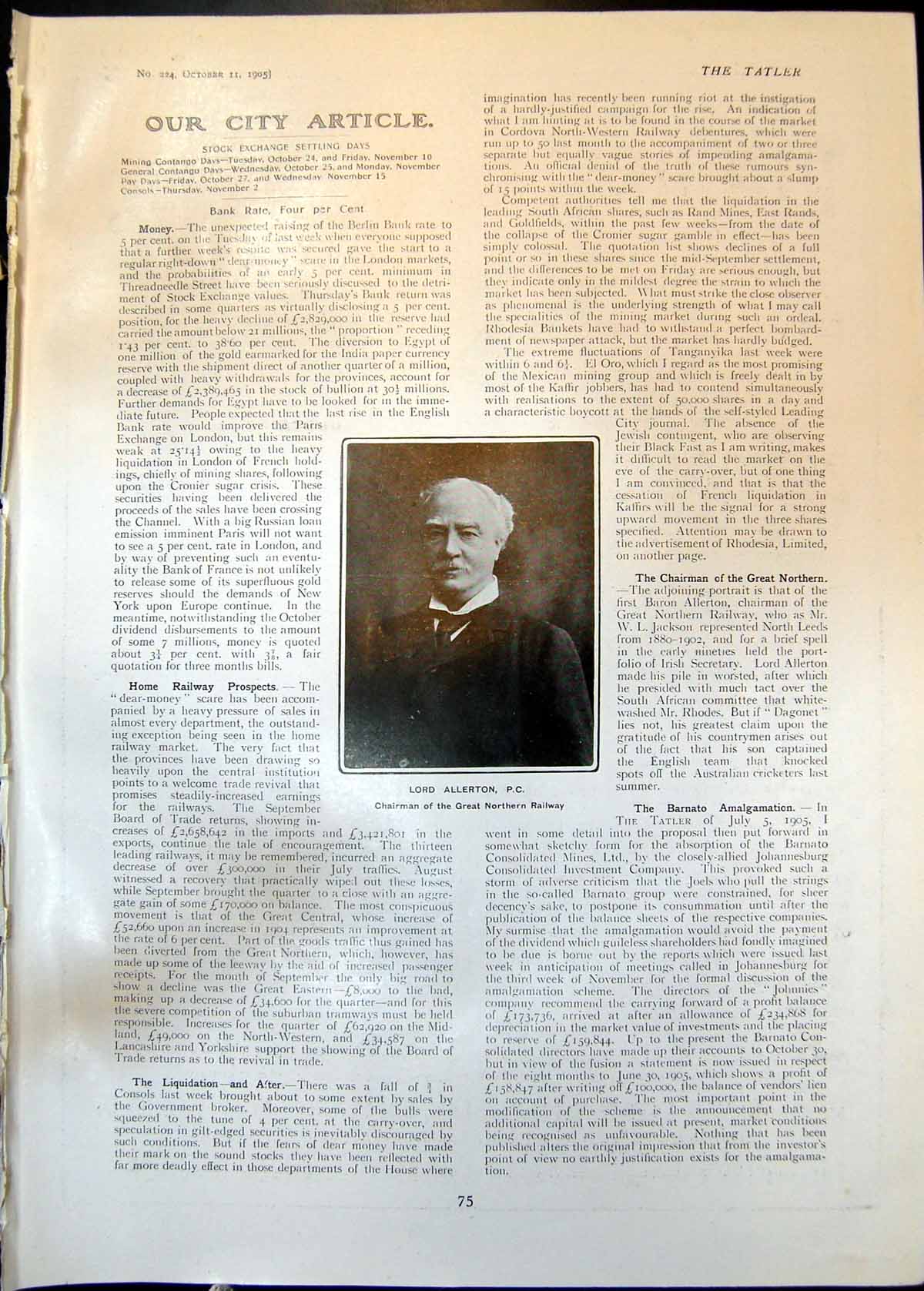 Old Lord Allerton Great Northern Railway Herbert Pease Petrol Co 1905 20th