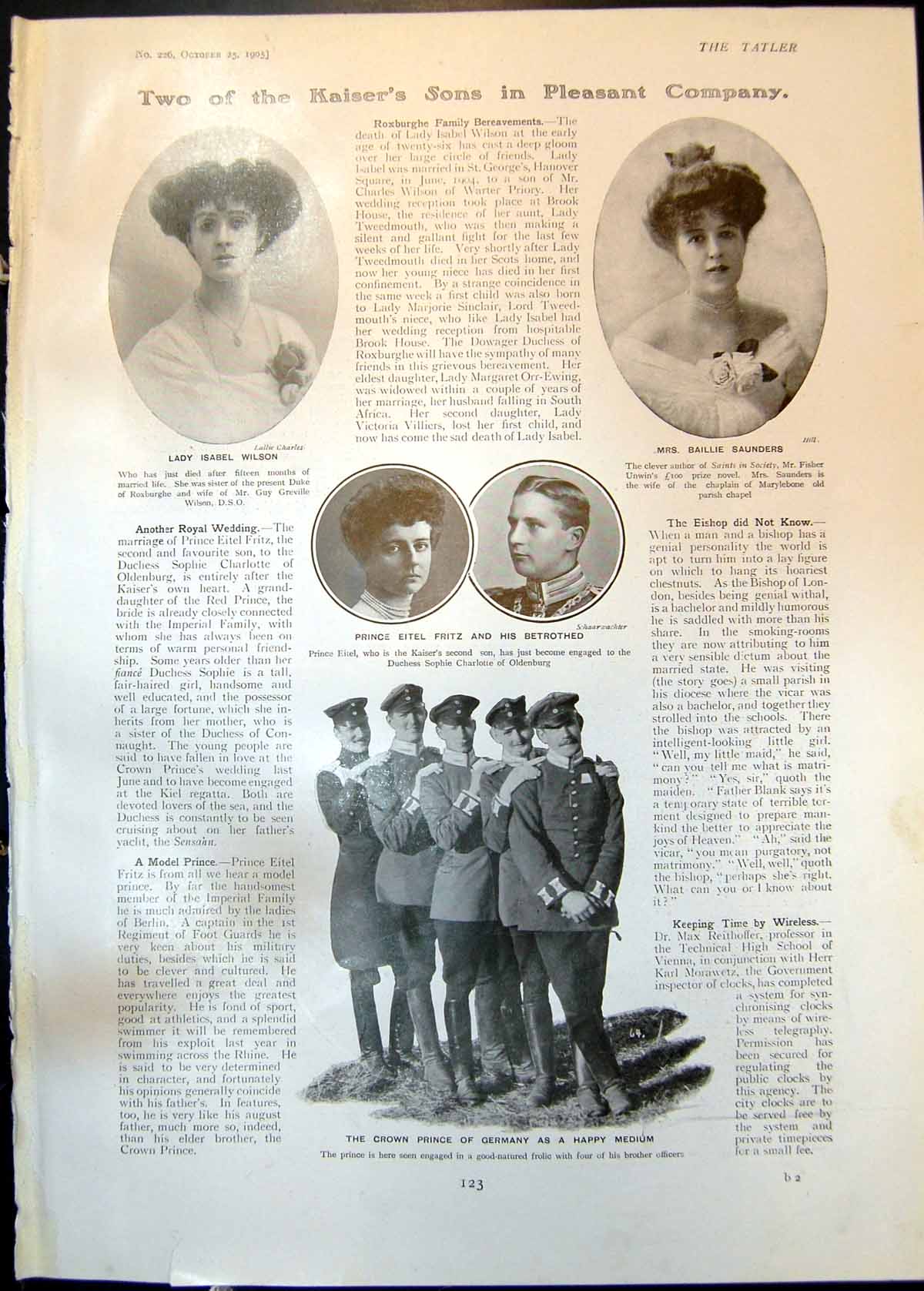Old Prince Eitel Duchess Sophie Kaisers Son Sir Arthur C Doyle Golf