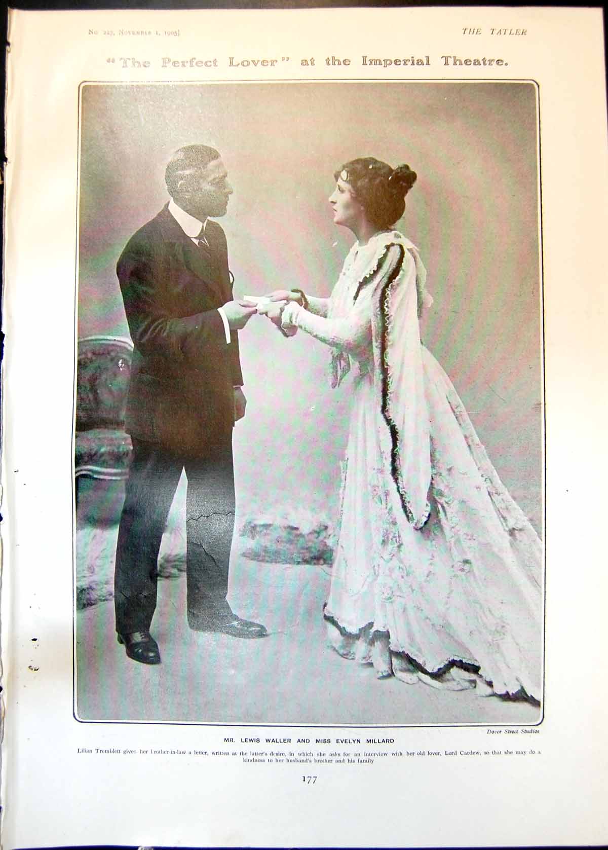 Old Perfect Lover Lewis Waller Evelyn Millard Postal Service St Kilda 18th