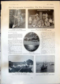 Antique Print Photo Competition Study Roadside Dawn Sea Canea Harbour 1905 20th