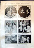 Old Antique Print Childrens Group Competition Norman Doorway Kilpeck 1905 20th