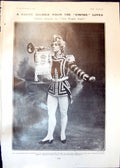 Antique Print Mdlle Genee Bugle Call Dressed Pet Goat Sawades Animals 1905 20th