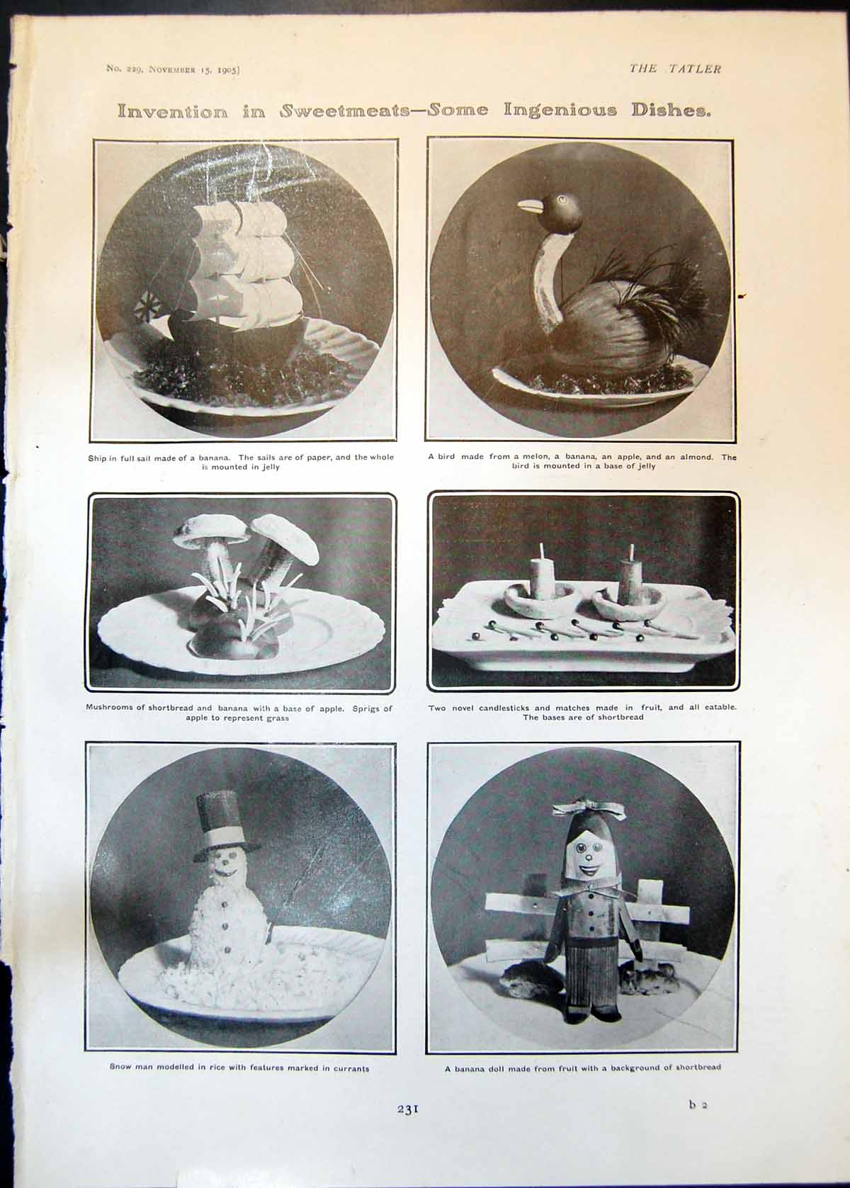 Old Dishes Banana Doll Lady Mary Hamilton House Party Coming Age 1905 20th