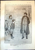 Old Print Humour Hour Geo Belcher Gentleman Boy Illustrated Chestnut 1905 20th