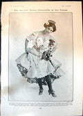 Original Old Antique Print Rosario Guerrero Spanish Dance Palace Theatre 1905